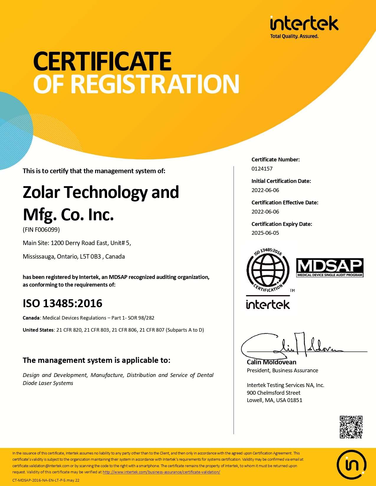 certificate 1 | Zolartek certificate 1 | Zolartek